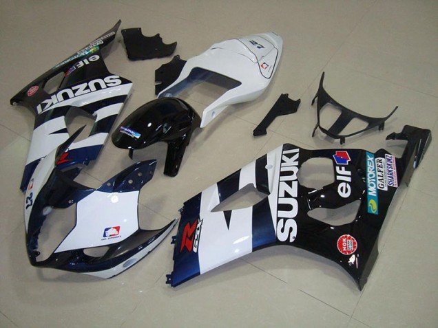 Carénage Moto GSXR 1000 K3 2003-2004 - Blanc Noir Elf Vente en Gros Carénage Moto GSXR 1000 K3 2003-2004 - Blanc Noir Elf Vente en Gros