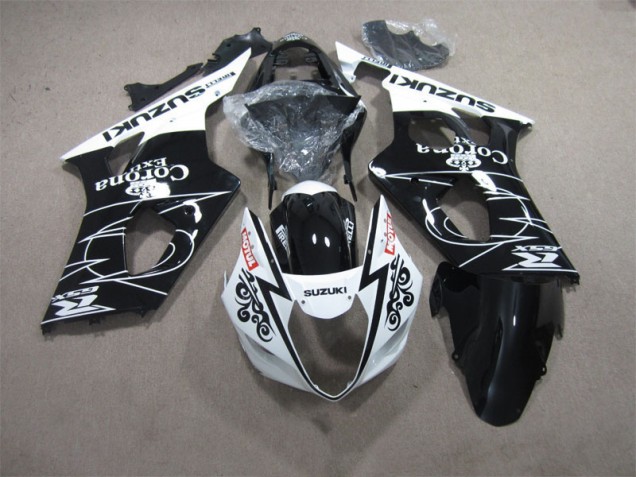 Carénage Moto GSXR 1000 K3 2003-2004 - Noir Blanc Corona Extra Motul Vente en Gros Carénage Moto GSXR 1000 K3 2003-2004 - Noir Blanc Corona Extra Motul Vente en Gros