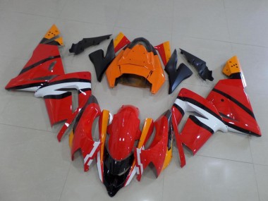 Carénage Moto ZX10R 2003-2005 - Orange Noir et Blanc Vente en Gros