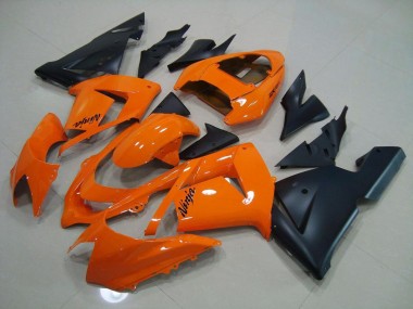 Carénage Moto ZX10R 2003-2005 - Orange Noir Mat Vente en Gros