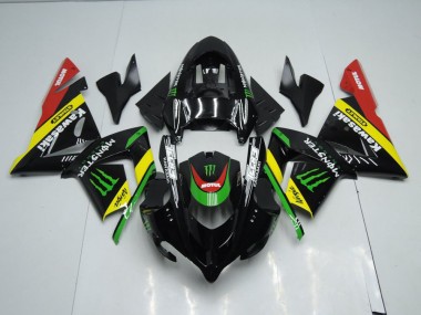 Carénage Moto ZX10R 2003-2005 - Noir Jaune Monster Vente en Gros