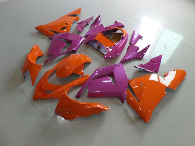 Carénage Moto ZX10R 2003-2005 - Orange et Rose Vente en Gros Carénage Moto ZX10R 2003-2005 - Orange et Rose Vente en Gros