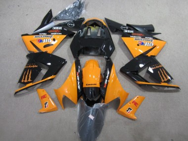 Carénage Moto ZX10R 2003-2005 - Noir Orange 3M Monster Vente en Gros