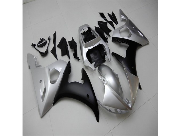Carénage Moto R6 2003-2005 - Argent Noir Vente en Gros Carénage Moto R6 2003-2005 - Argent Noir Vente en Gros