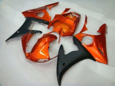 Carénage Moto R6 2003-2005 - Orange Noir Vente en Gros