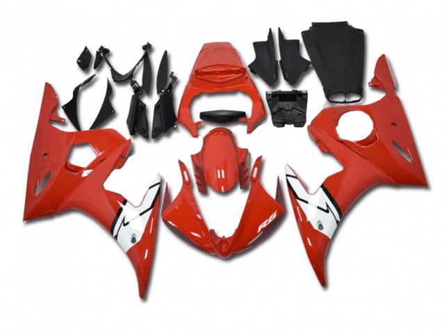 Carénages Moto R6 2003-2005 - Rouge Blanc Vente en Gros Carénages Moto R6 2003-2005 - Rouge Blanc Vente en Gros