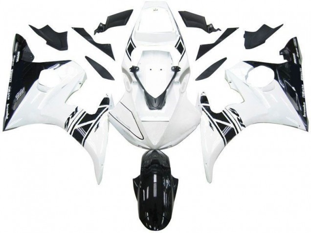 Carénage Moto R6 2003-2005 - Noir Blanc Tribal Vente en Gros Carénage Moto R6 2003-2005 - Noir Blanc Tribal Vente en Gros