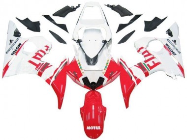 Carénage Moto R6 2003-2005 - Blanc Rouge Fiat Vente en Gros
