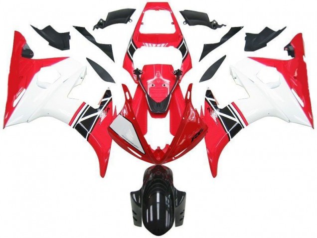 Carénages Moto R6 2003-2005 - Rouge Blanc Noir Vente en Gros Carénages Moto R6 2003-2005 - Rouge Blanc Noir Vente en Gros