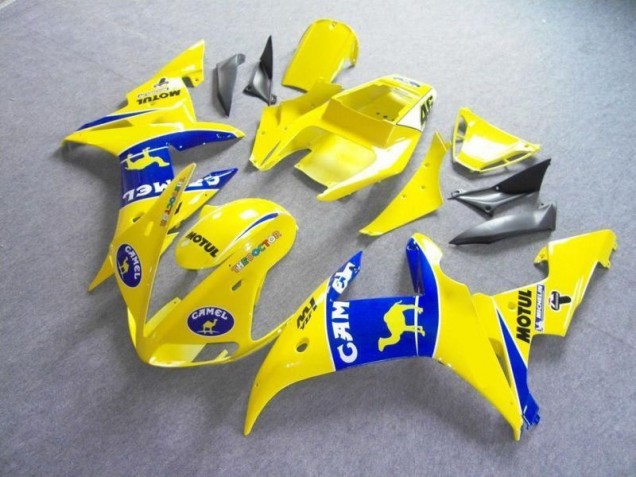 Carénage Moto R6 2003-2005 - Jaune Bleu Motul Camel Vente en Gros Carénage Moto R6 2003-2005 - Jaune Bleu Motul Camel Vente en Gros