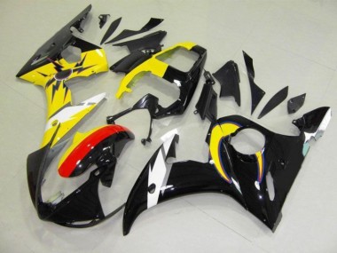 Carénage Moto R6 2003-2005 - Moon Noir Jaune Vente en Gros