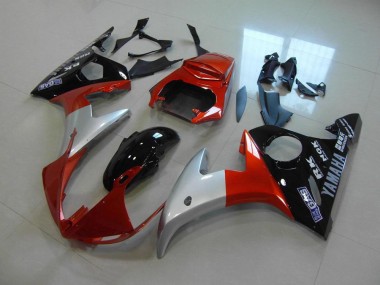 Carénage Moto R6 2003-2005 - Orange Argent Noir Vente en Gros