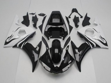 Carénage Moto R6 2003-2005 - Noir et Blanc Vente en Gros