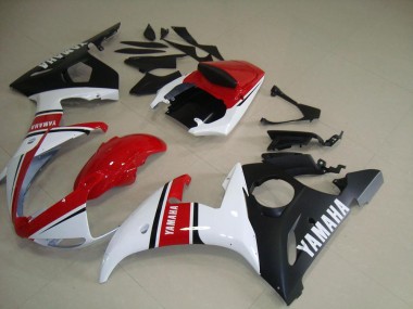 Carénage Moto R6 2003-2005 - Rouge Blanc Noir Mat Vente en Gros