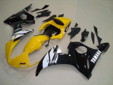 Carénage Moto R6 2003-2005 - Jaune Noir Vente en Gros