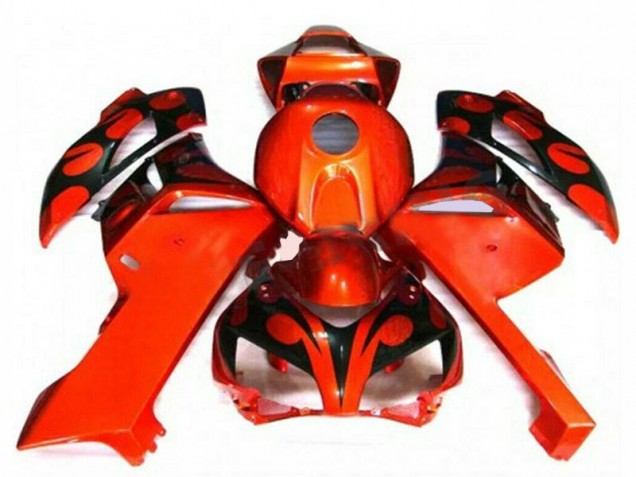 Carénages Moto CBR 1000 RR 2004-2005 - Orange Noir Vente en Gros