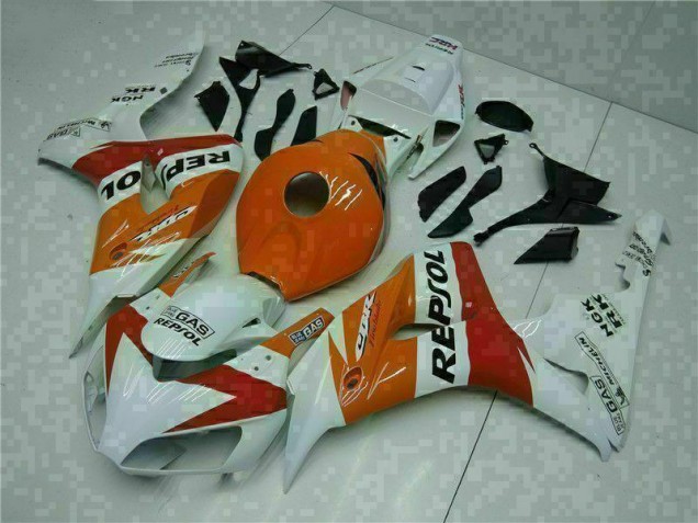 Carénage Moto CBR 1000 RR 2004-2005 - Orange Blanc Repsol Vente en Gros Carénage Moto CBR 1000 RR 2004-2005 - Orange Blanc Repsol Vente en Gros