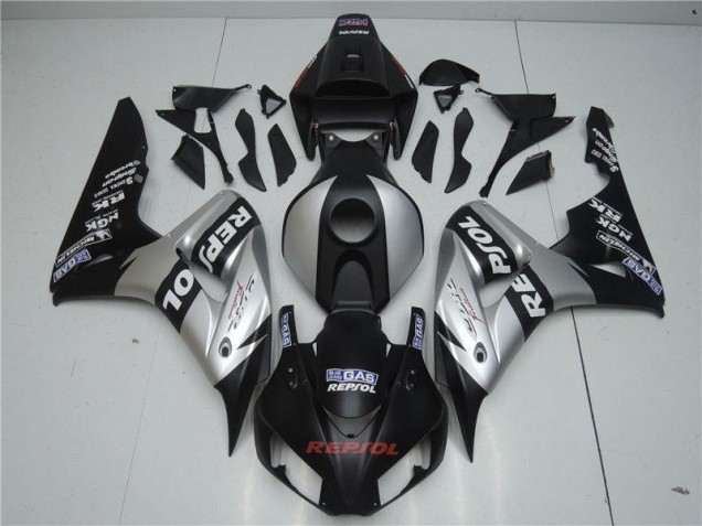 Carénage Moto CBR 1000 RR 2004-2005 - Noir Argent Repsol Vente en Gros Carénage Moto CBR 1000 RR 2004-2005 - Noir Argent Repsol Vente en Gros
