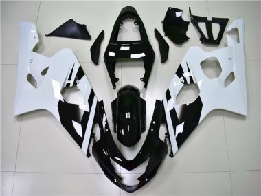 Carénages Moto GSXR 600 / 750 K4 2004-2005 - Blanc Noir Vente en Gros