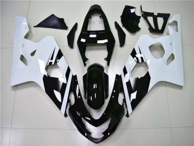 Carénages Moto GSXR 600 / 750 K4 2004-2005 - Blanc Noir Vente en Gros Carénages Moto GSXR 600 / 750 K4 2004-2005 - Blanc Noir Vente en Gros