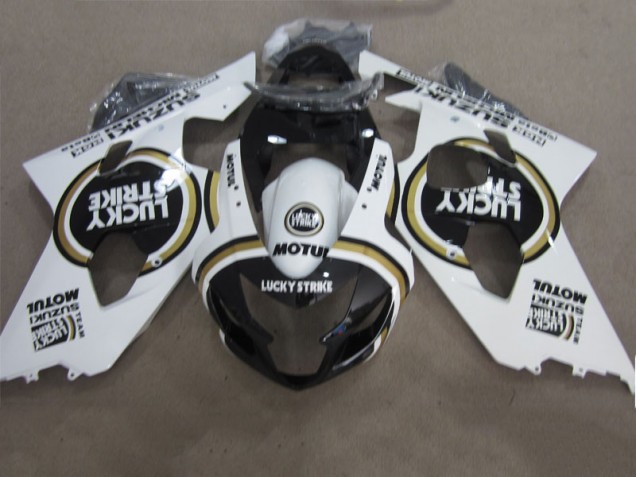 Carénage Moto GSXR 600 K4 2004-2005 - Noir Blanc Lucky Strike Motul Vente en Gros Carénage Moto GSXR 600 K4 2004-2005 - Noir Blanc Lucky Strike Motul Vente en Gros