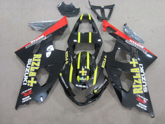 Carénage Moto GSXR 750 K4 2004-2005 - Noir Jaune Rizla Vente en Gros Carénage Moto GSXR 750 K4 2004-2005 - Noir Jaune Rizla Vente en Gros