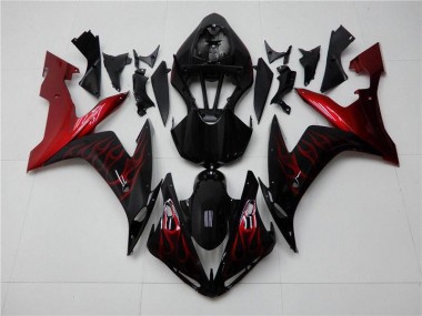 Carénages Moto R1 2004-2006 - Rouge Noir Vente en Gros