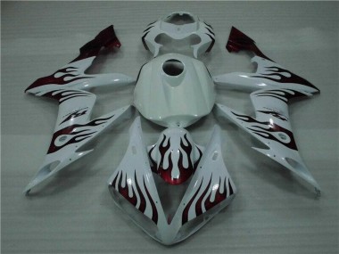 Carénage Moto R1 2004-2006 - Blanc Rouge Flamme Vente en Gros