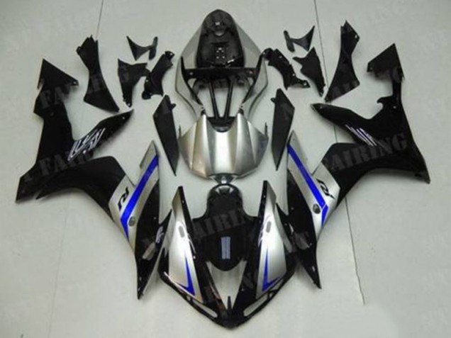 Carénage Moto R1 2004-2006 - Bleu Noir Argent Vente en Gros Carénage Moto R1 2004-2006 - Bleu Noir Argent Vente en Gros