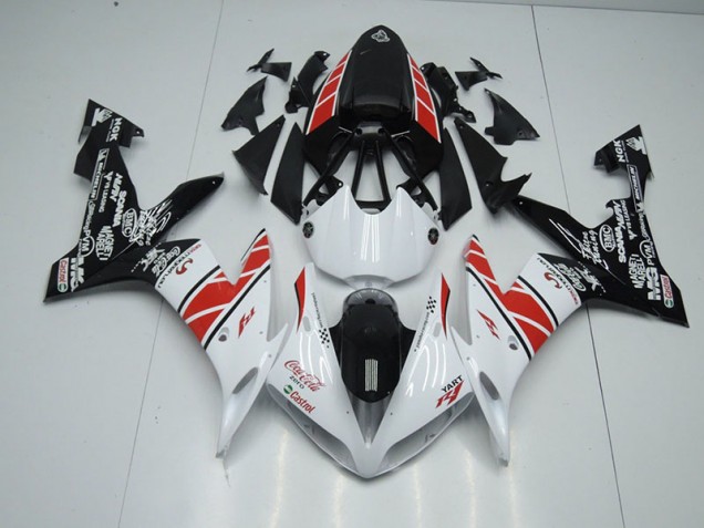 Carénage Moto R1 2004-2006 - Blanc Noir Décalque Vente en Gros Carénage Moto R1 2004-2006 - Blanc Noir Décalque Vente en Gros