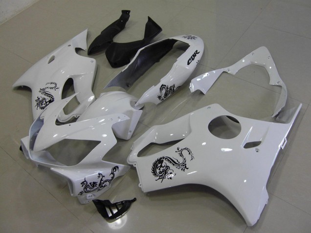 Carénage Moto CBR 600 F4i 2004-2007 - Blanc avec Noir Dragon Vente en Gros