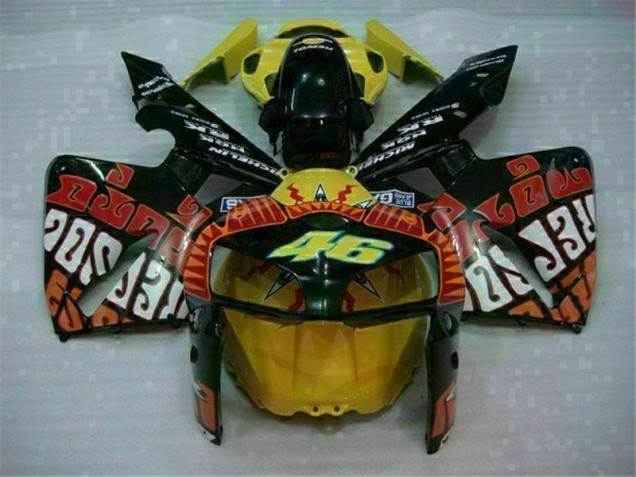 Carénage Moto CBR 600 RR 2005-2006 - Noir Rouge Jaune 46 Vente en Gros