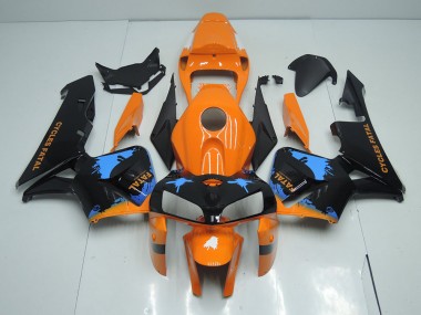 Kit Carénages Motos Complet CBR 600 RR 2005-2006 - Orange Noir Vente en Gros