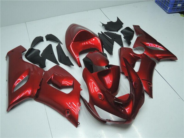 Carénage Moto ZX6R 2005-2006 - Rouge Bonbon Vente en Gros Carénage Moto ZX6R 2005-2006 - Rouge Bonbon Vente en Gros