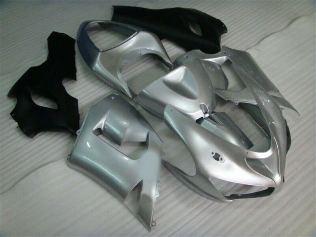 Carénage Moto ZX6R 2005-2006 - Argent Noir Vente en Gros Carénage Moto ZX6R 2005-2006 - Argent Noir Vente en Gros