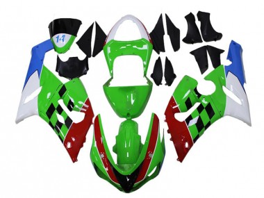 Carénage Moto ZX6R 2005-2006 - Vert Rouge Blanc Bleu Vente en Gros