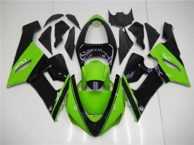 Carénages Moto ZX6R 2005-2006 - Vert Noir Vente en Gros