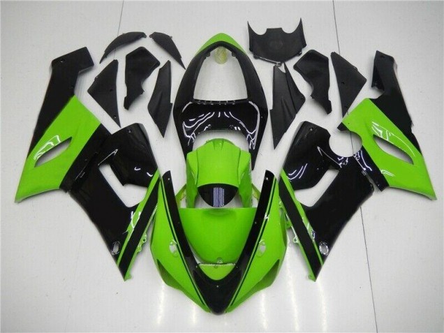Carénages Moto ZX6R 2005-2006 - Vert Noir Vente en Gros Carénages Moto ZX6R 2005-2006 - Vert Noir Vente en Gros