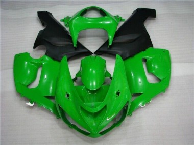 Carénage Moto ZX6R 2005-2006 - Vert Noir Mat Vente en Gros