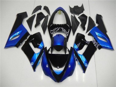 Carénage Moto ZX6R 2005-2006 - Bleu Noir Vente en Gros