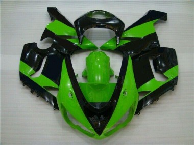 Carénage Moto ZX6R 2005-2006 - Vert Noir Vente en Gros