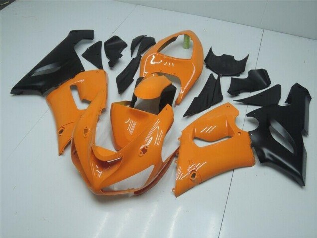 Carénage Moto ZX6R 2005-2006 - Orange Noir Vente en Gros