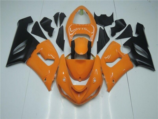 Carénage Moto ZX6R 2005-2006 - Orange Noir Vente en Gros