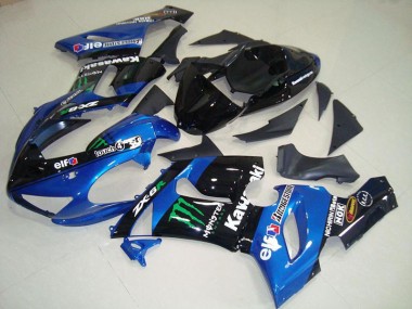 Carénage Moto ZX6R 2005-2006 - Bleu Monster Vente en Gros