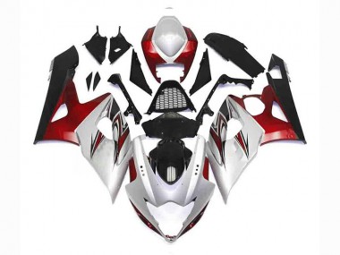 Carénage Moto GSXR 1000 K5 2005-2006 - Argent Rouge Noir Vente en Gros