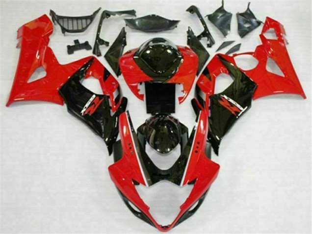 Carrosserie Moto GSXR 1000 K5 2005-2006 - Rouge Noir Vente en Gros Carrosserie Moto GSXR 1000 K5 2005-2006 - Rouge Noir Vente en Gros
