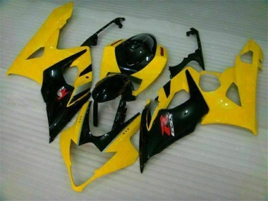 Carénages Moto GSXR 1000 K5 2005-2006 - Jaune Noir Vente en Gros