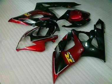 Carénages Moto GSXR 1000 K5 2005-2006 - Rouge Noir Vente en Gros