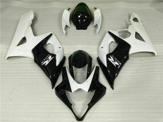 Carénages Moto GSXR 1000 K5 2005-2006 - Blanc Noir Vente en Gros Carénages Moto GSXR 1000 K5 2005-2006 - Blanc Noir Vente en Gros