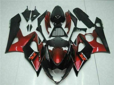 Carénage Moto GSXR 1000 K5 2005-2006 - Rouge Noir Vente en Gros
